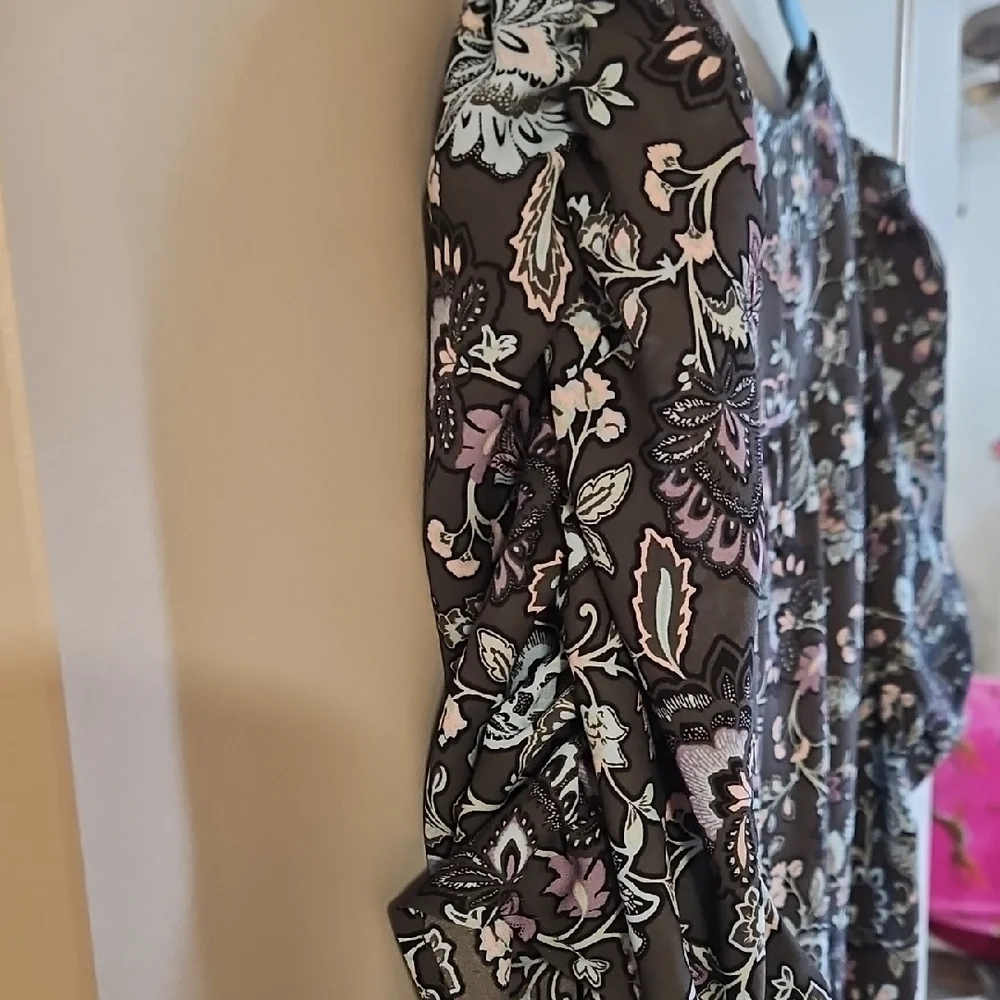 Torrid Black, Aqua and Purple Blouse - Picture 6 of 6